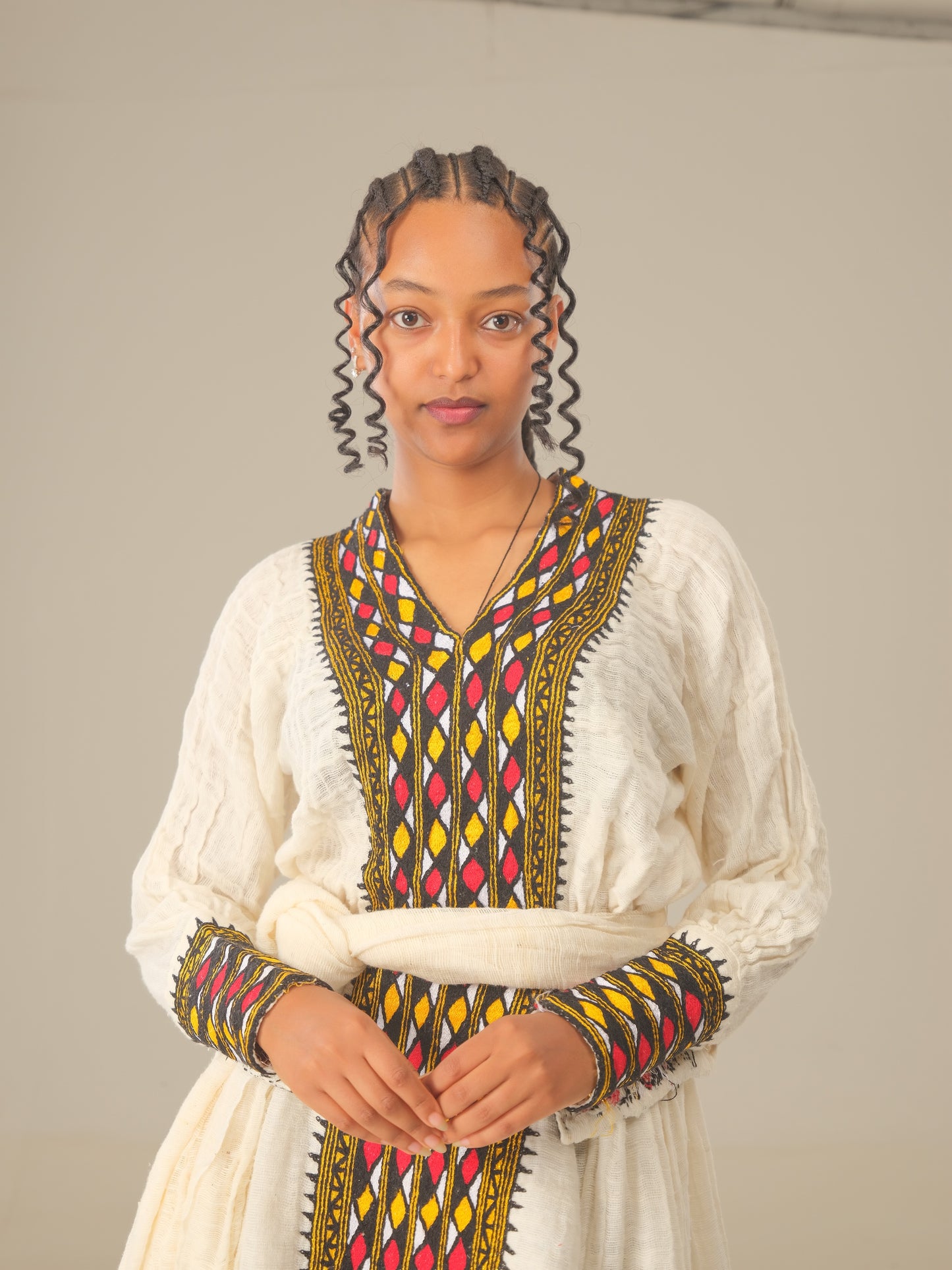 Axum Hand Embroidery Dress | Timeless Ethiopian Craftsmanship