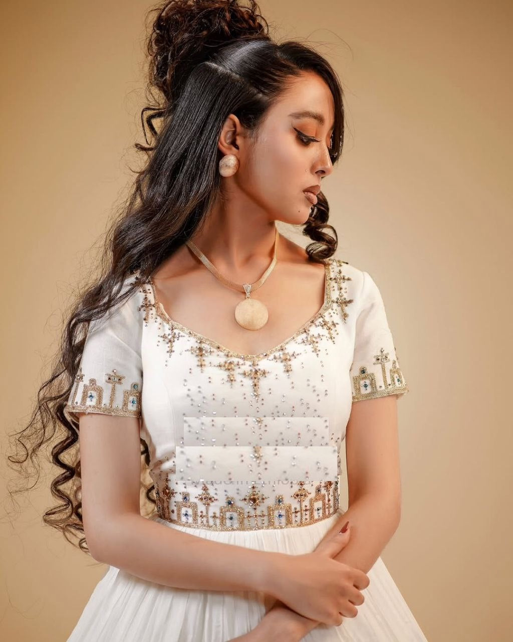Eventful Ethiopian Wedding Dress & Groom’s Set – Cross Embroidery Grandeur | Shiromeda Threads