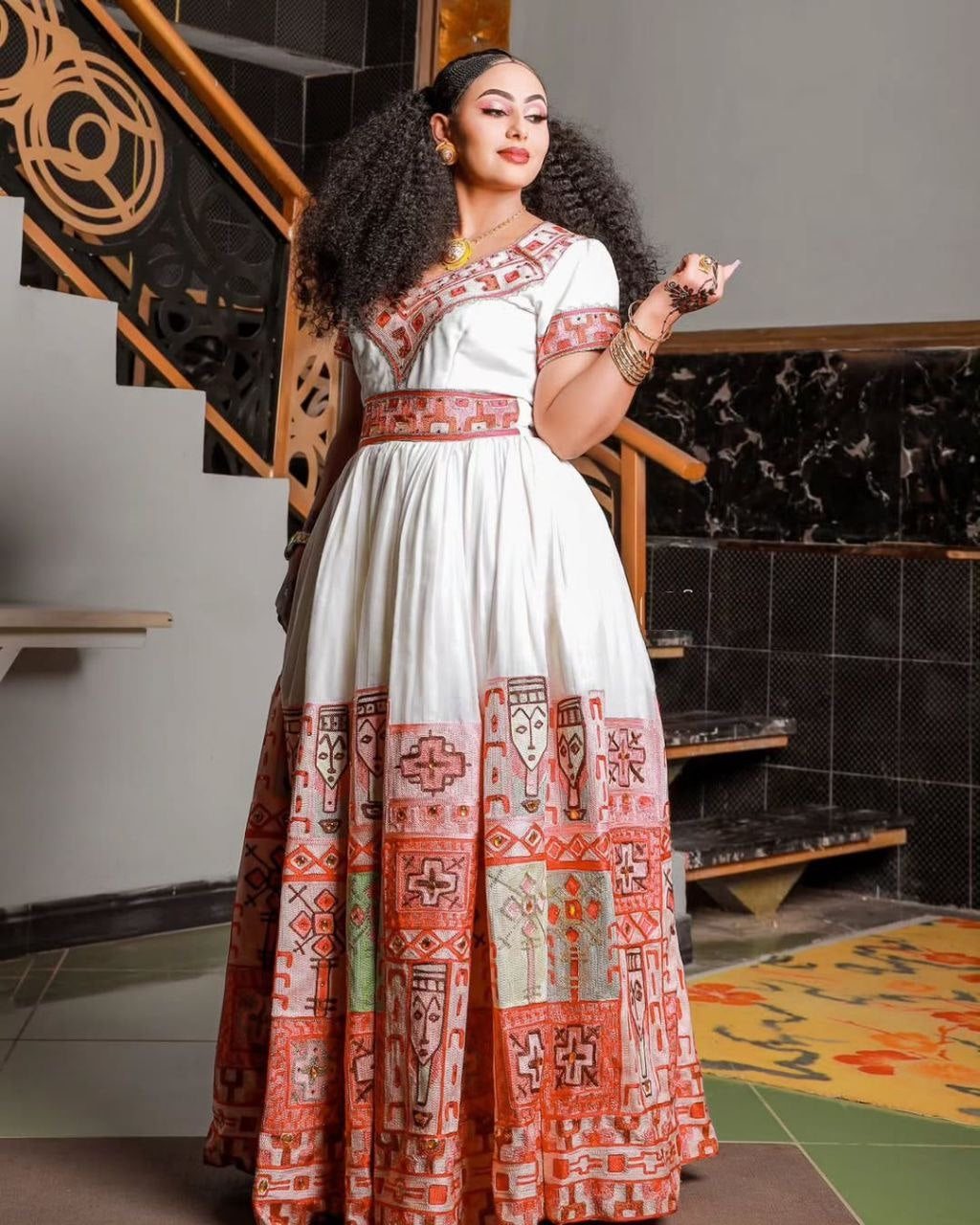 Modern Axum-Inspired Ethiopian Wedding Dress – Royal Heritage Reimagined | Shiromeda Threads