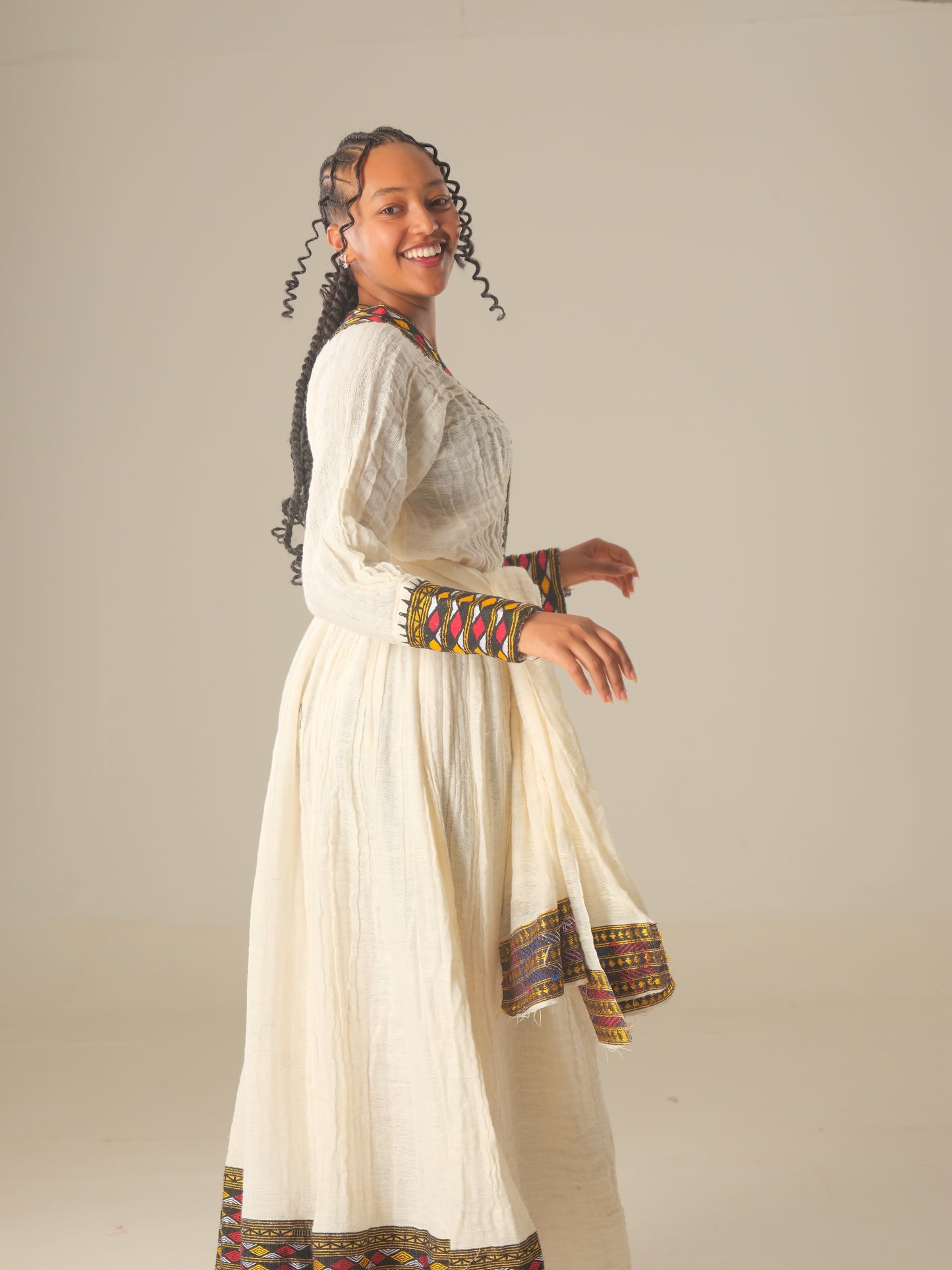 Axum Hand Embroidery Dress | Timeless Ethiopian Craftsmanship