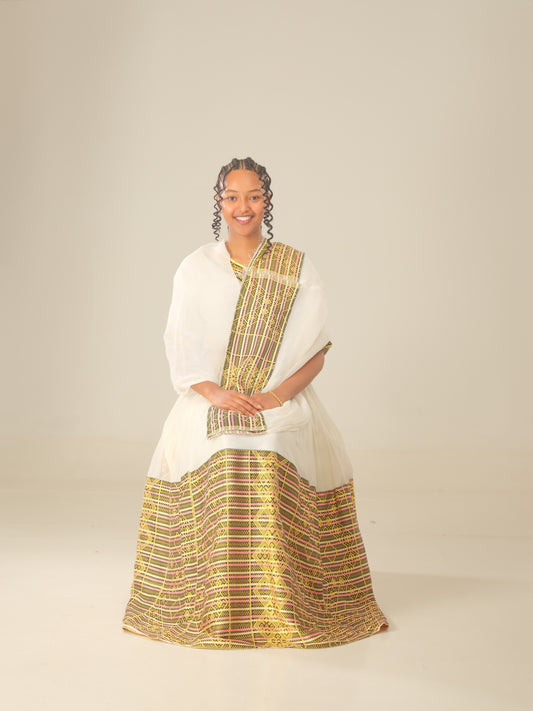 Antique Tibeb Dress | Timeless Ethiopian Luxury