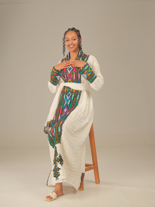Green Themed Royalty Axum Dress | Ethiopian Elegance & Luxury